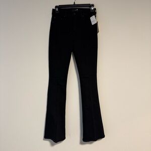 MOTHER The Weekender Black Flare Jeans